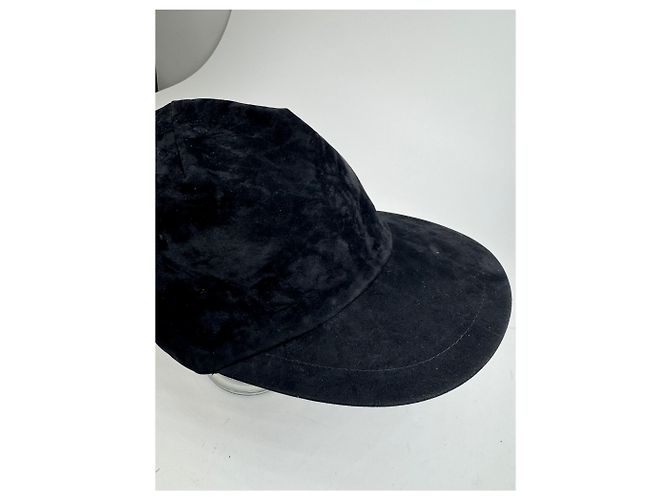 Vintage Courreges Samt SnapBack Schwarz - Ansicht 10