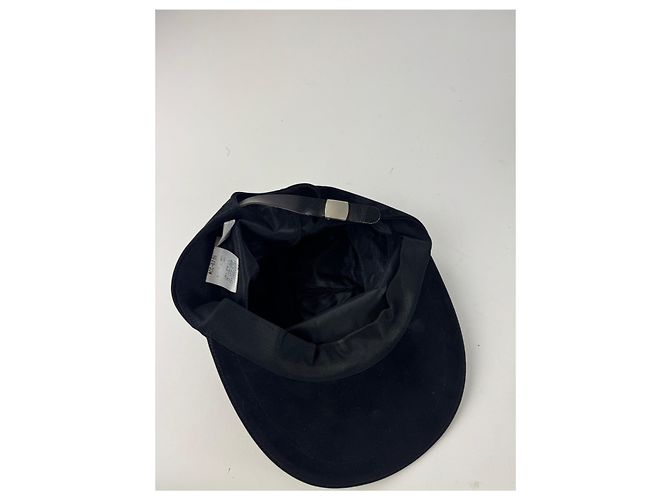 Vintage Courreges Samt SnapBack Schwarz - Ansicht 3