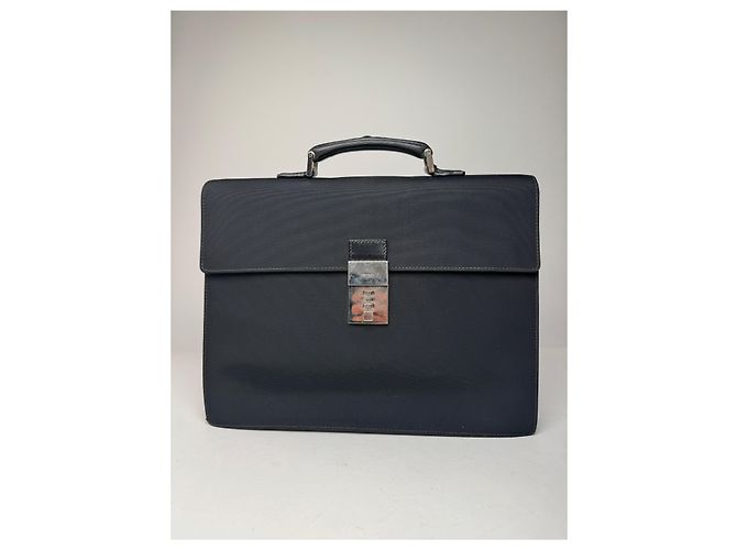 Pasta de couro de poliéster vintage Gucci preta Preto - vista 15