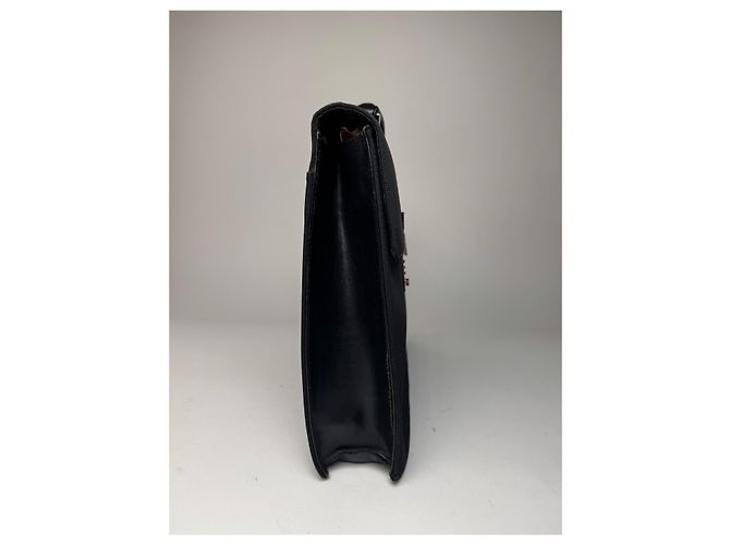 Pasta de couro de poliéster vintage Gucci preta Preto - vista 6