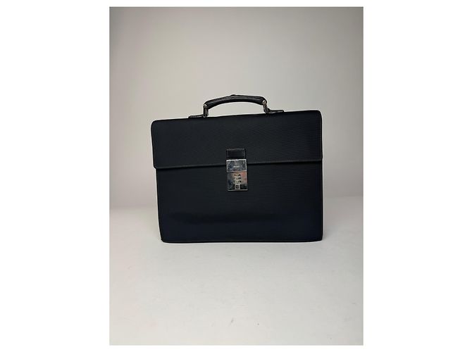 Pasta de couro de poliéster vintage Gucci preta Preto - vista 8