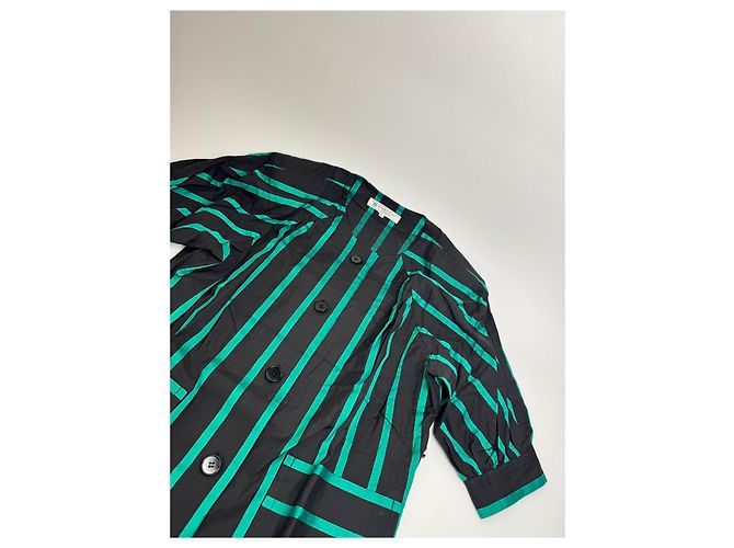 Abito a righe vintage Givenchy verde e nero - vista 5