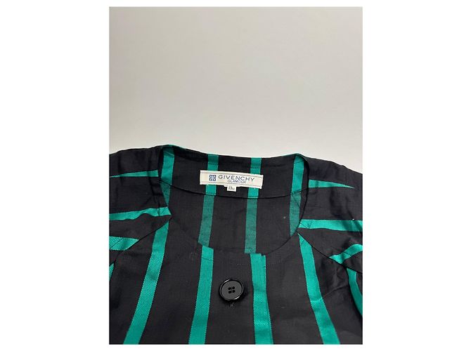 Abito a righe vintage Givenchy verde e nero - vista 6