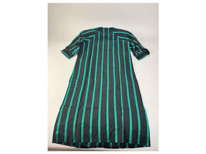 Abito a righe vintage Givenchy verde e nero - vista 7