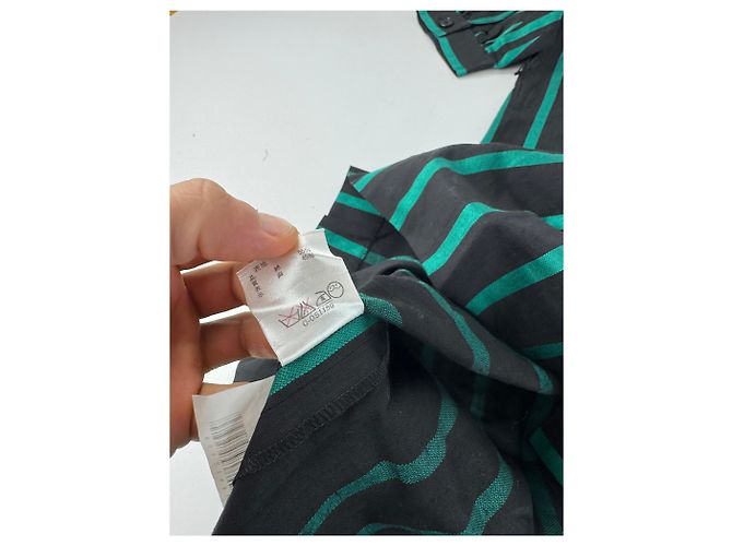 Abito a righe vintage Givenchy verde e nero - vista 9