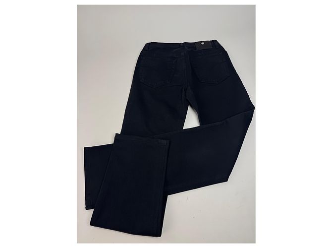 Pantaloni in cotone vintage Versace neri M Nero - vista 2