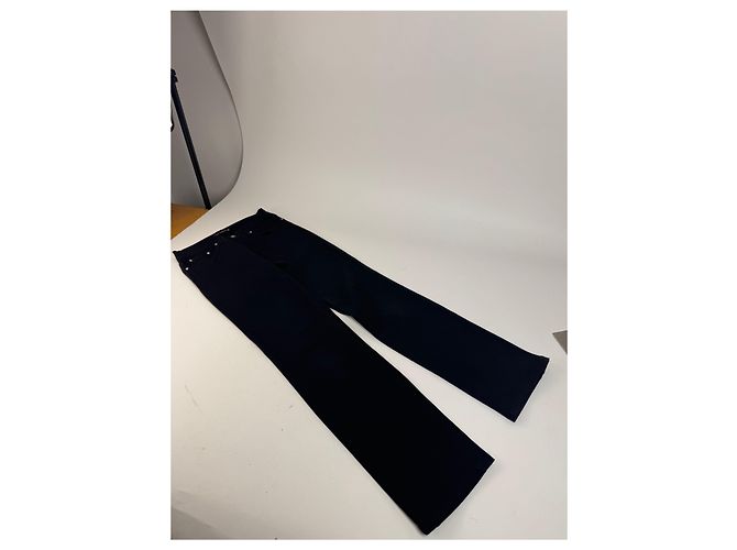 Pantaloni in cotone vintage Versace neri M Nero - vista 5