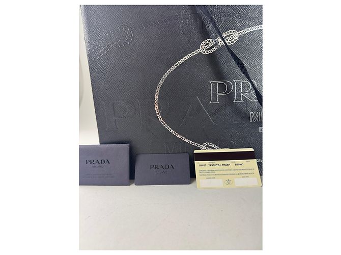 Vintage Prada Polyester Handtasche Grün - Ansicht 8