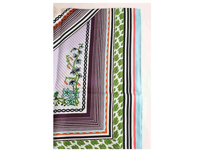 Tory Burch Mehrfarbiger Seidenschal - Ansicht 2
