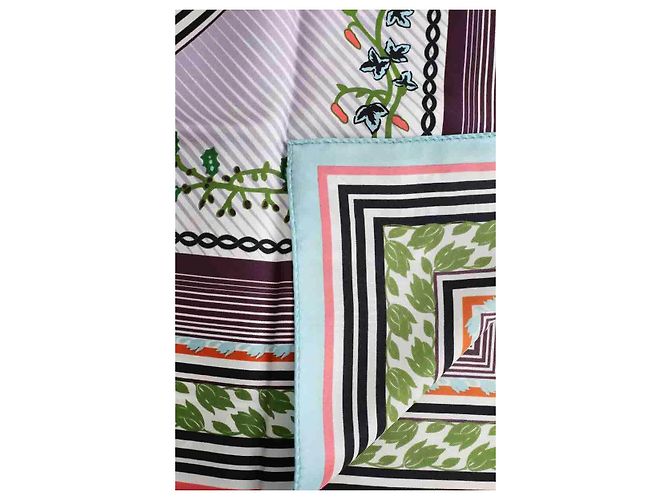 Tory Burch Mehrfarbiger Seidenschal - Ansicht 3