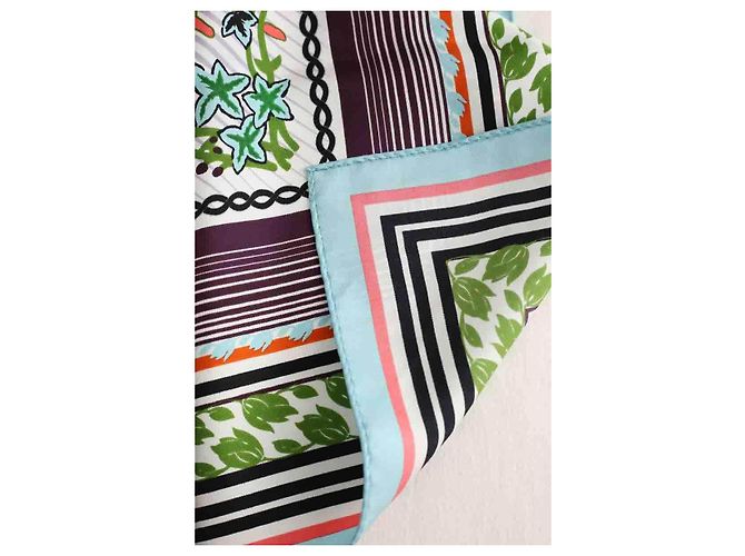 Tory Burch Mehrfarbiger Seidenschal - Ansicht 4