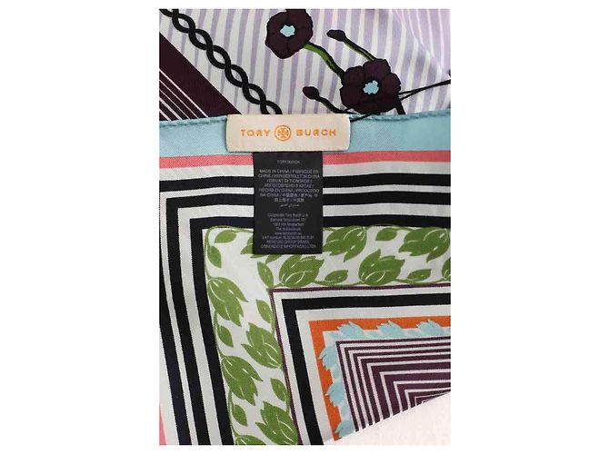 Tory Burch Mehrfarbiger Seidenschal - Ansicht 5