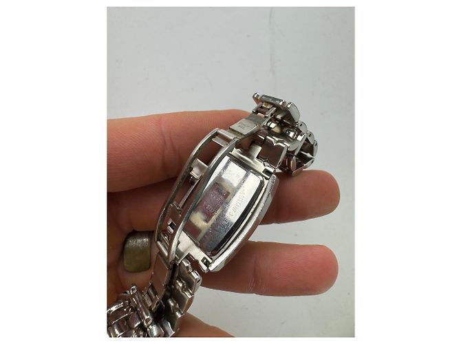 Vintage Givenchy Stahl Quarz Uhr Silber - Ansicht 6