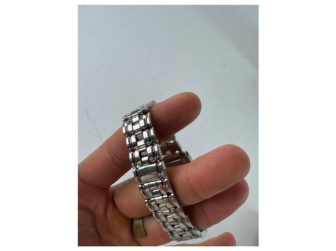 Vintage Givenchy Stahl Quarz Uhr Silber - Ansicht 8