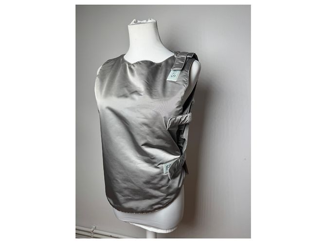 Vintage Fendi Roma Weste Silber 36/S - Ansicht 13