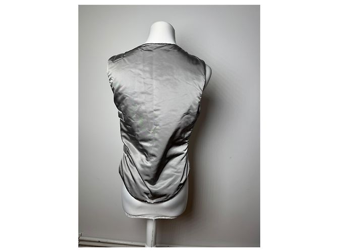 Vintage Fendi Roma Weste Silber 36/S - Ansicht 15