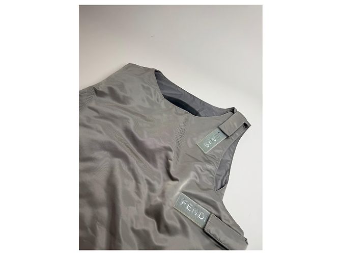 Vintage Fendi Roma Weste Silber 36/S - Ansicht 5