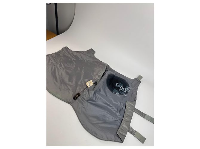 Vintage Fendi Roma Weste Silber 36/S - Ansicht 8