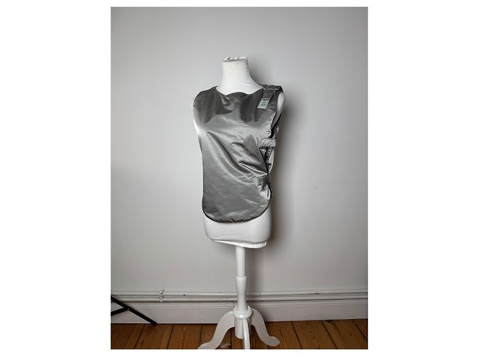 Vintage Fendi Roma Weste Silber 36/S - Ansicht 9