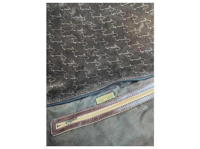 Vintage Givenchy Wildleder Monogramm Schultertasche braun beige - Ansicht 4