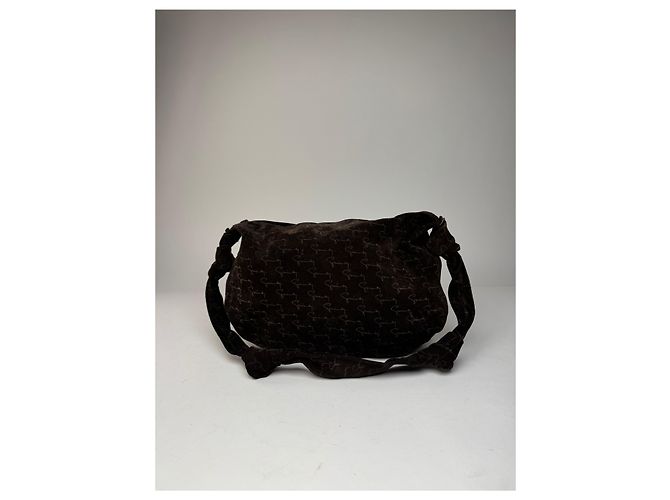 Vintage Givenchy Wildleder Monogramm Schultertasche braun beige - Ansicht 5