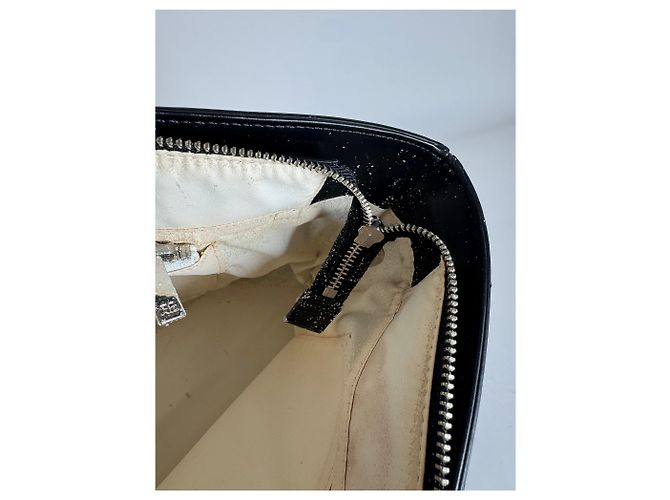 Vintage Courreges Lederhandtasche schwarz - Ansicht 4