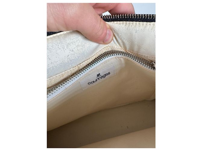 Vintage Courreges Lederhandtasche schwarz - Ansicht 5