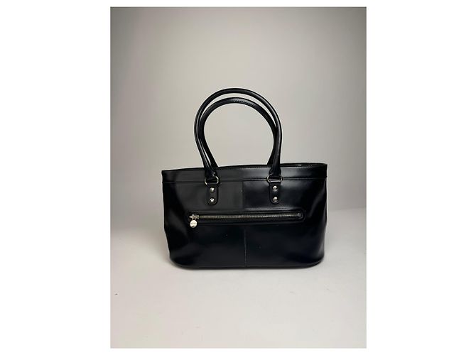 Vintage Courreges Lederhandtasche schwarz - Ansicht 8