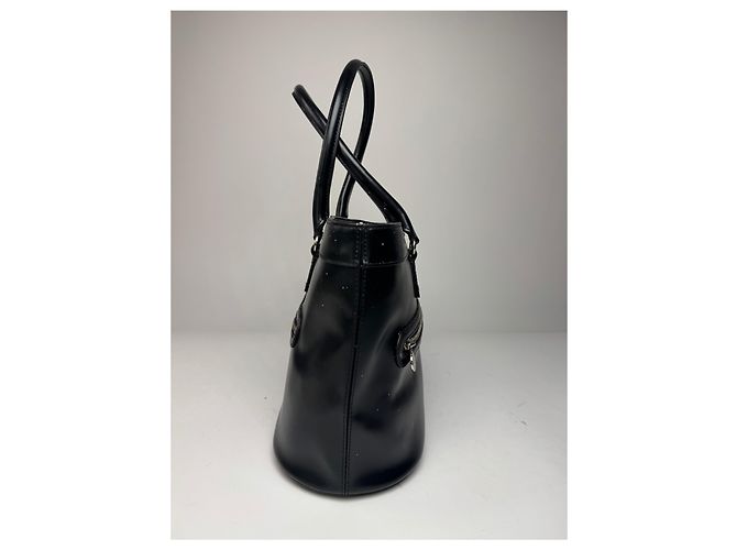 Vintage Courreges Lederhandtasche schwarz - Ansicht 9