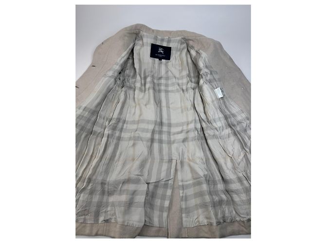 Vintage Burberry Woll-Trenchcoat Weiß - Ansicht 10