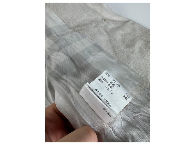 Vintage Burberry Woll-Trenchcoat Weiß - Ansicht 11