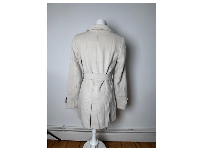 Vintage Burberry Woll-Trenchcoat Weiß - Ansicht 14