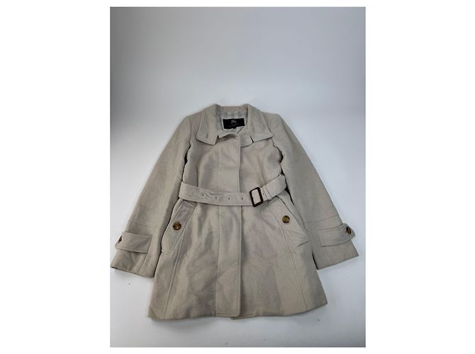Vintage Burberry Woll-Trenchcoat Weiß - Ansicht 4