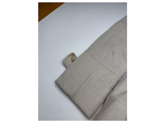 Vintage Burberry Woll-Trenchcoat Weiß - Ansicht 7