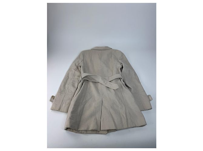 Vintage Burberry Woll-Trenchcoat Weiß - Ansicht 8