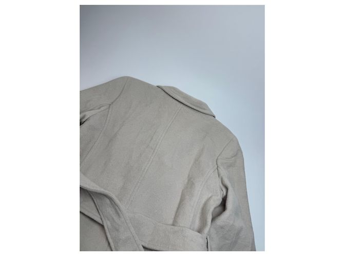 Vintage Burberry Woll-Trenchcoat Weiß - Ansicht 9