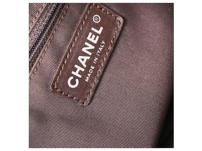 Chanel All Day Long Tote aus Chevron-Leder mittel Braun - Ansicht 4