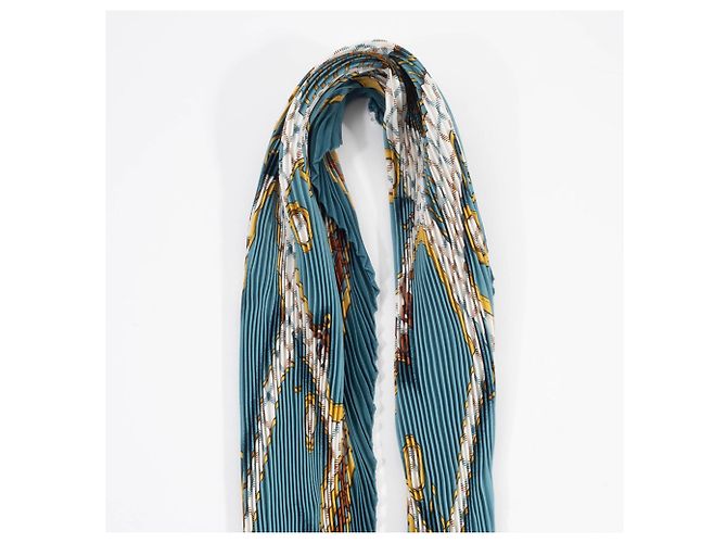 Bufanda de seda plisada Camail Carré 90 de Hermès Multicolor - vista 17