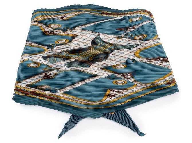 Bufanda de seda plisada Camail Carré 90 de Hermès Multicolor - vista 3