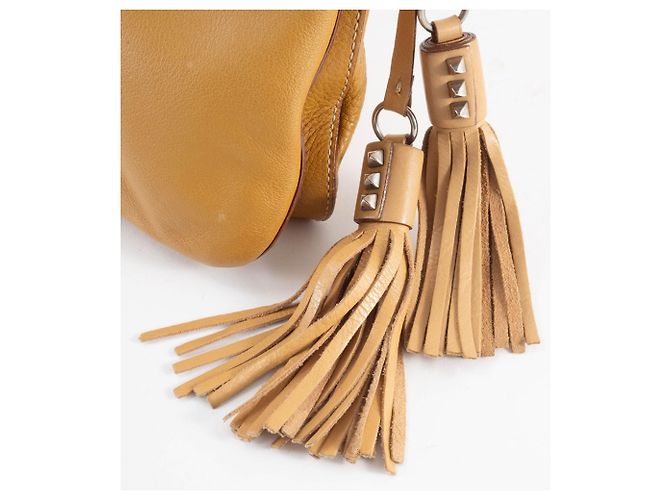 Borsa a Spalla in Pelle Prada BR2470 Cammello - vista 10