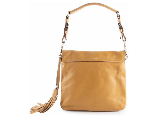 Borsa a Spalla in Pelle Prada BR2470 Cammello - vista 2