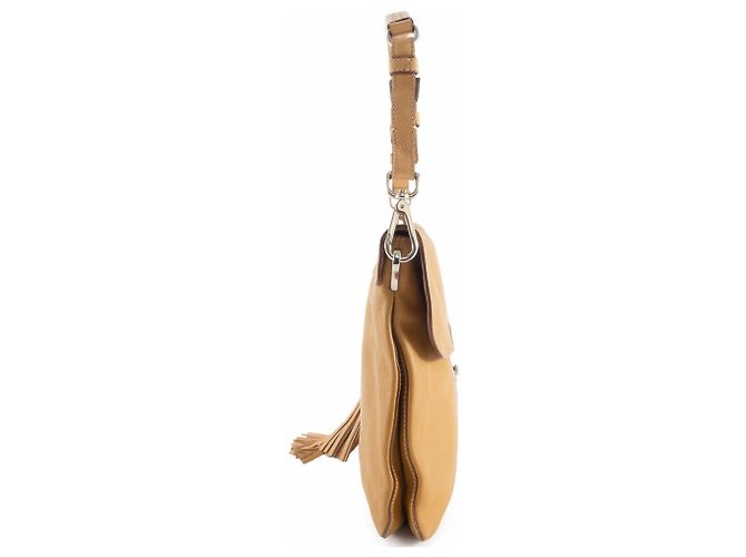 Borsa a Spalla in Pelle Prada BR2470 Cammello - vista 3