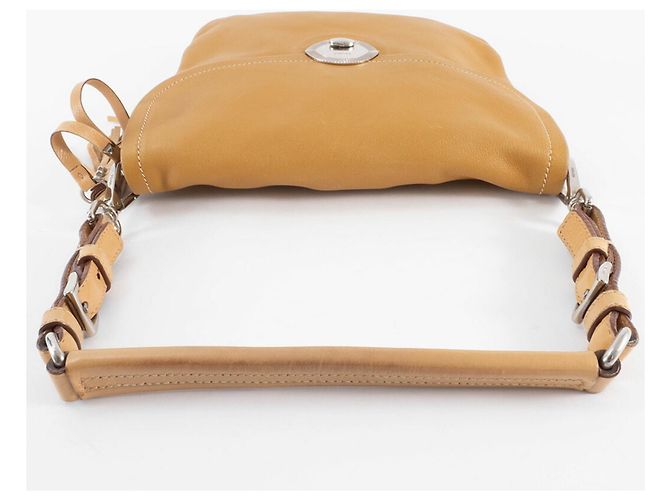 Borsa a Spalla in Pelle Prada BR2470 Cammello - vista 5