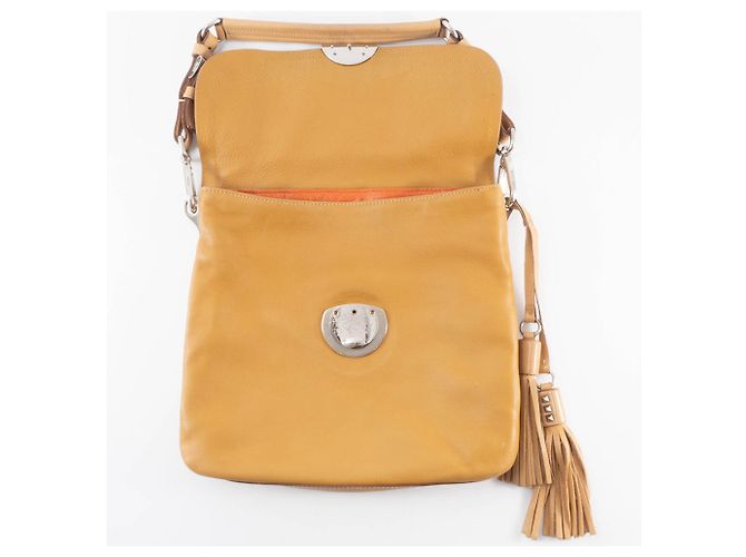 Borsa a Spalla in Pelle Prada BR2470 Cammello - vista 8