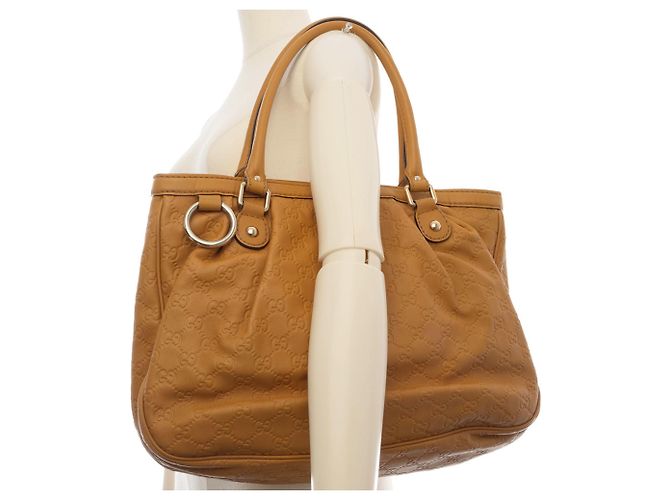 Marmont Borsa a mano Gucci Guccissima Sukey Marrone - vista 10