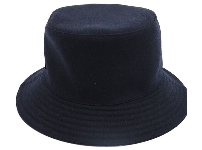 Cappello bucket in lana da uomo Hermès Blu navy - vista 4