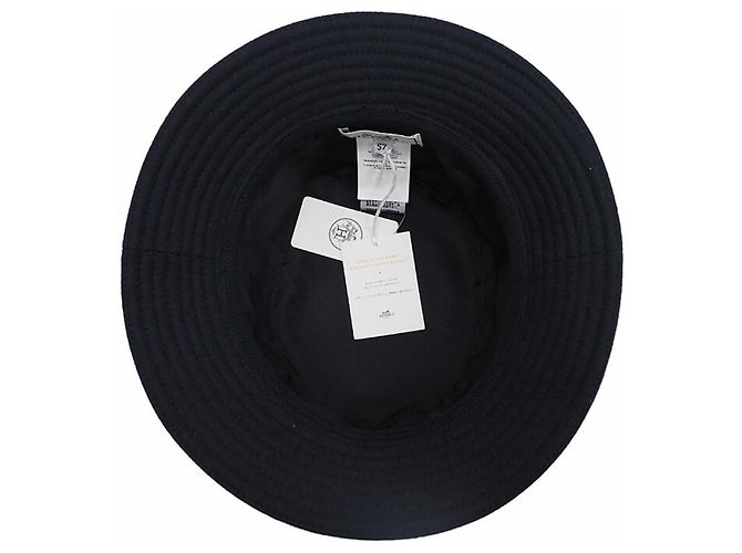 Cappello bucket in lana da uomo Hermès Blu navy - vista 6