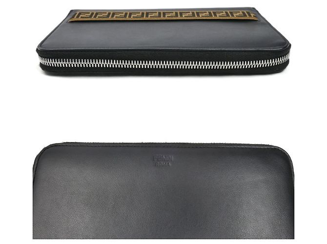 Fendi FF Zip-Around Wallet Black - view 4