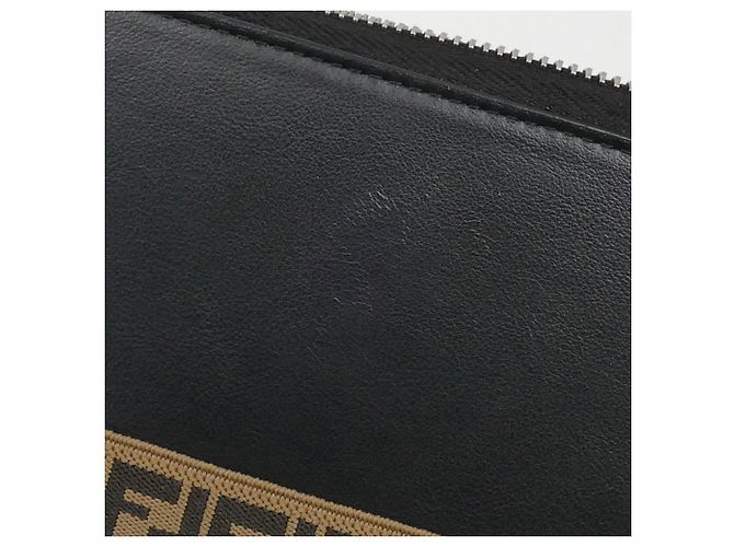 Fendi FF Zip-Around Wallet Black - view 9