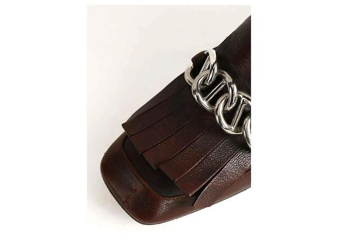 Prada Botas de cuero marrón Castaño - vista 5